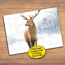 Asilmeydan Kış Manzarası-Geyik 24 Parça Çocuklara Özel Yapboz TABLO-56335