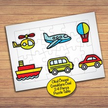 Asilmeydan Taşıtlar Kavramı Çocuklara Özel Eğitici Puzzle Yapboz TABLO-272PZ