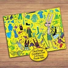 Asilmeydan Kıyafet Saçan Kız Çocuklara Özel Puzzle Yapboz TABLO-9209