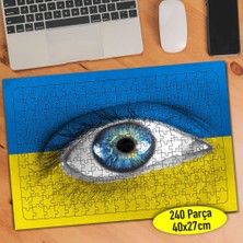 Asilmeydan Ukrayna Ülke Bayrağı 240 Parça Puzzle Yapboz TABLO-108867777