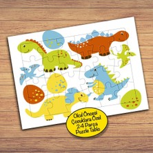 Asilmeydan Minik Bebek Dinazorlar 24 Parça Çocuklara Özel Yapboz TABLO-1044