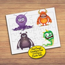 Asilmeydan Enteresan Canavarlar 24 Parça Çocuklara Özel Yapboz TABLO-777568