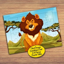 Asilmeydan Ormanların Kralı Aslan 24 Parça Çocuklara Özel Yapboz TABLO-23176A