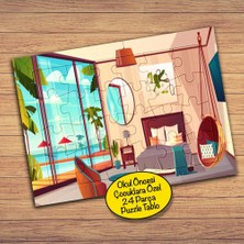 Otel Odası Dizaynı 24 Parça Çocuklara Özel Yapboz Tablo-1216