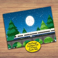 Asilmeydan Demir Yolu Tren- Dolunay 24 Parça Çocuklara Özel Yapboz TABLO-3071