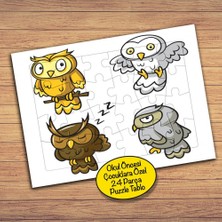 Asilmeydan Sevimli Baykuşlar 24 Parça Çocuklara Özel Yapboz TABLO-745936