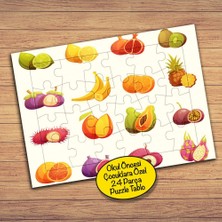 Asilmeydan Çeşitli Meyveler Kavramı 24 Parça Çocuklara Özel Yapboz TABLO-8765