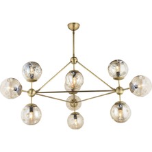 Lampaluce Spazio Modern Tasarım 10'lu Avize Sarı