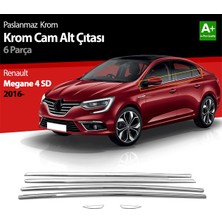 Oto Krom Details Renault Megane 4 Sd Krom Cam Çıtası 6 Parça 2016 Üzeri