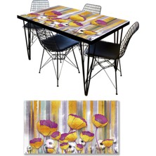 Sticker Art Masa Kaplama Folyosu Mobilya Masa Kaplama Folyoları 3D Altın Çiçek