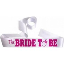 Event Party Store Bride To Be Kuşak Beyaz Pembe 150 cm