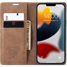 CaseMe Apple iPhone 13 Pro Max (6,7 Inç) ile Uyumlu Buzlu Retro Buzlu Cüzdan Cep Telefonu Kickstand Kılıfı (Yurt Dışından)