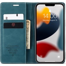 CaseMe Apple iPhone 13 Pro Max (6,7 Inç) ile Uyumlu Buzlu Retro Buzlu Cüzdan Cep Telefonu Kickstand Kılıfı (Yurt Dışından)