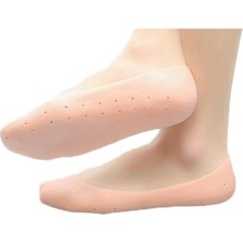 Pratik Mağazam Ayak Rahatlatıcı Ten Rengi Ayak Topuk Çatlak Çorabı Silikon Patik Çorap Gömlek