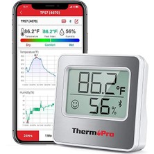 Thermopro TP357 Akıllı Iç Mekan Isı ve Nem Ölçer Termometre