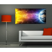 Sticker Art Arkası Yapışkanlı Duvar Poster Güneş ve Dünya