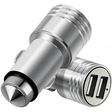 Yeka Çift USB Araç Şarj Cihazı Metal Yüksek Kalite
