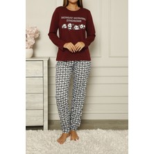 Lady Secret Bordo Kadın Pijama Takımı Pamuklu