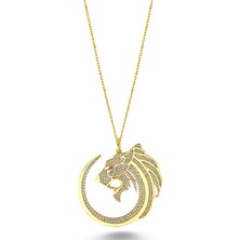 Romiyon Ejderha Figürlü Gümüş Kolye