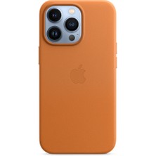 Apple iPhone 13 Pro Magsafe Deri Kılıf - Golden Brown MM193ZM/A