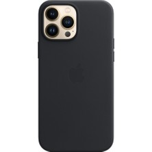Apple iPhone 13 Pro Max Magsafe Deri Kılıf - Midnight MM1R3ZM/A