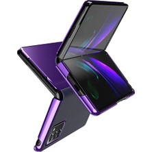 Eabhulie Samsung Galaxy Z Fold 2 5G İçin Pu Deri Standlı Kapaklı Kılıf Mavi (Yurt Dışından)