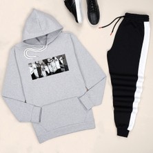 Trendypassion Kapşonlu Gri Anime Eşofman Takımı