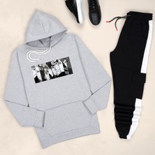 Trendypassion Kapşonlu Gri Anime Eşofman Takımı