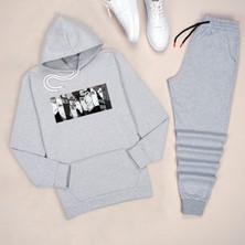 Trendypassion Kapşonlu Gri Anime Eşofman Takımı