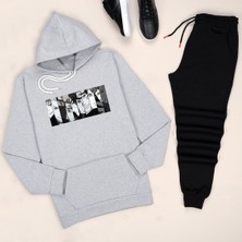 Trendypassion Kapşonlu Gri Anime Eşofman Takımı