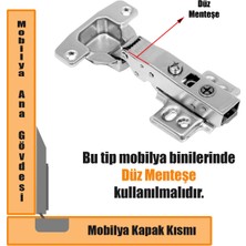 Samet Master Frenli Dolap Kapak Menteşesi Pistonlu Düz Tas Menteşe