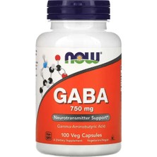 Now Foods Gaba 750 Mg 100 Veg Capsul. USA