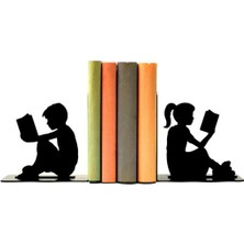3Art Metal Kitap Tutucu Modern & Endüstriyel Stil Mat Siyah Renk Kaliteli Metal Malzeme