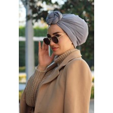 Amisos Bone Şal Tasarm Bone Gri - Özel Tasarım- Yeni Model Tesettür Giyim