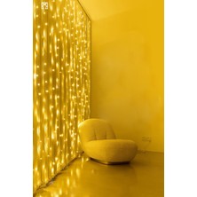 Trendpoint 3 x 3 M Perde LED Animasyonlu 12 Saçaklı 300 Ledli Fişli Eklenebilir 8 Fonksiyonlu