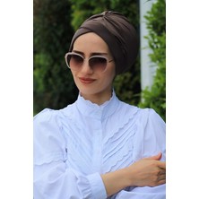 Amisos Bone Şal Çapraz Bone Koyu Vizyon - Yeni Model Tesettür Giyim