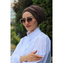 Amisos Bone Şal Çapraz Bone Koyu Vizyon - Yeni Model Tesettür Giyim