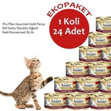 Pro Plan Proplan Gourmet Gold Soslu Tavuklu Ciğerli Kedi Konservesi  24 Lü