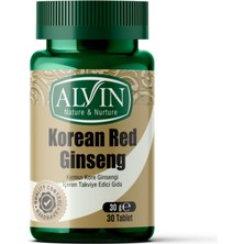 Alvin Korean Red Ginseng Kırmızı Kore Ginsengi İçeren Takviye Edici Gıda, 30 Tablet