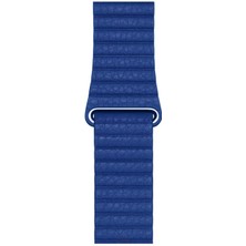 noktaks - ​​​Apple Watch 42mm - Kordon Deri Lop Kordon - KRD-09 - Mavi - T11338