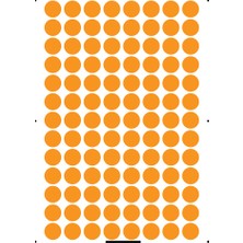 Naturel Basım 3 cm Çaplı Renkli Yuvarlak Etiket Turuncu