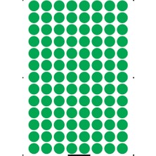 Naturel Basım 3 cm Çaplı Renkli Yuvarlak Etiket Yeşil