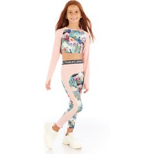 Colorinas Pembe Çiçek Desenli Tayt Kız Çocuklar İçin Rahat ve Şık Tasarım