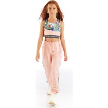 Colorinas Modern Romance Pembe Çiçek Desenli Crop Üst