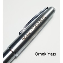 Scrikss Kişiye Özel Tükenmez Kalem + Dolma Kalem Set Siyah