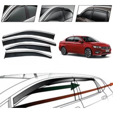 OtoLine Fıat Egea 2016 Kromlu Cam Rüzgarlığı 4 Lü