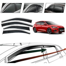 OtoLine Ford Focus 5 Hatchback 2019 Kromlu Cam Rüzgarlığı 4 Lü