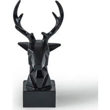 Eymense Kübik Geyik Dekoratif Obje Siyah