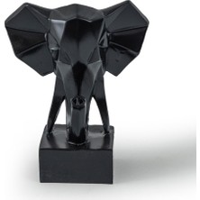 Eymense Kübik Fil Dekoratif Obje Siyah
