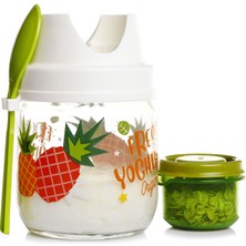 Baby Plus Desenli Meyve-Salata-Yoğurt Saklama Kavanozu 425ML